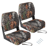 Garvee Bootssitze 2er-Set Klappbar, Ergonomisch, Robust, Für Angel- & Bassboote - Camouflage