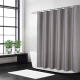 Garvee Wasserdichter Polyester Duschvorhang Mit Haken Für Badewanne & Dusche 72"x96" Grau - grau