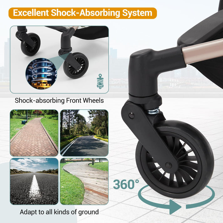 Sicherheitsfeatures wie 5-Punkt-Gurt