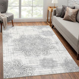 Garvee Waschbare Teppiche Weiche Rutschfeste Teppiche Für Wohnzimmer Schlafzimmer Esszimmer 120x170 cm Grau