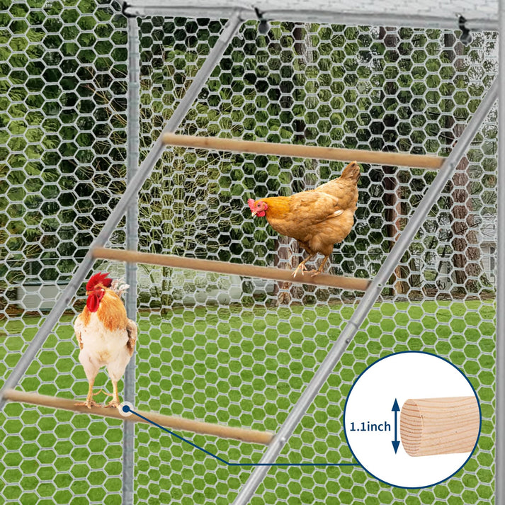 Perchoirs ronds confortables pour poules