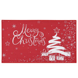 Garvee Kerst Deurmat Xmas Rote Weihnachtsbaum & Schneeflocken Antirutsch 40x60cm Indoor Outdoor - Rot