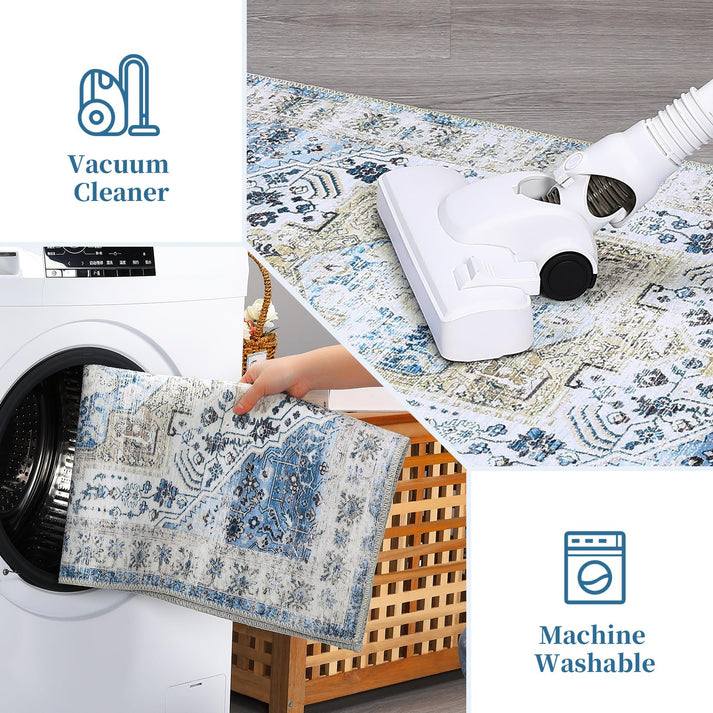 Maschinenwaschbarer und pflegeleichter Teppich