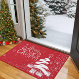 Garvee Kerst Willkommen Dekorative Türmatte Weihnachtsbaum Design Antirutsch Gummi Innen Außen 50x80 cm - Wie gezeigt