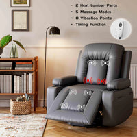 Garvee Power-Lift-Sessel – Elektrisch, Wärme & Massage, Verstellbar, PU-Leder, Seniorenhilfe, 95×95×104 cm