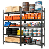 Garvee Garage Regalsystem Metall 2200LBS Tragkraft Verstellbar 5 Ebenen SPCC Stahl Kratzfest 36"x16"x72" 2er Set Für Garage Küche Keller - 