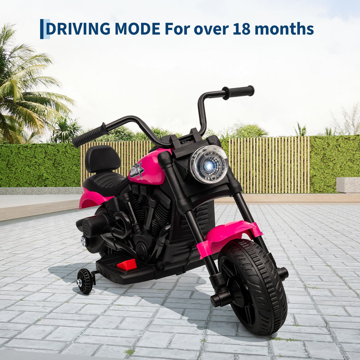 Kinder Elektro-Motorrad mit Stützrädern