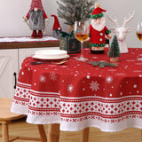 Garvee Tischdecke, 132 cm, wasserabweisend, Rot, für Esstisch, Küche & Esszimmer - Rot