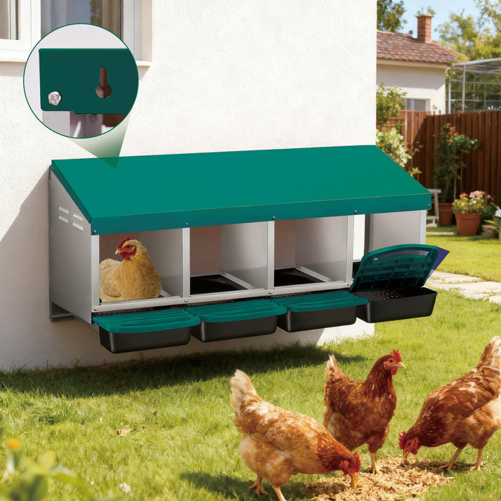 Flexible und einfache Montage von Hühnerlegestern