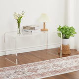 Garvee Acryl Kaffeetisch U-förmig Klar 32x15.8x16.3in Transparent Wohnzimmer Terrasse