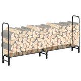 Garvee 8ft Feuerholzständer Schwerlast 4000lbs Stahlrahmen Schwarz Für Garten & Terrasse - Schwarz