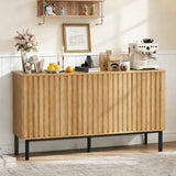 Garvee Sideboard, stabile Metallbeine, 152 cm, für Wohnzimmer und Esszimmer, Naturholz - Naturholz