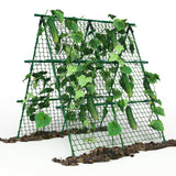Garvee Rankhilfe für Gurken 120 × 120 cm, Metall-Gurkenspalier mit Pflanznetz, stabiles Rankgitter für Hochbeet, Garten, Gemüse, Rankpflanzen & Blumen