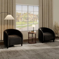 Garvee Velvet Club Chair, U Rückenlehne, Gepolstert, Retro, Für Wohnzimmer & Schlafzimmer