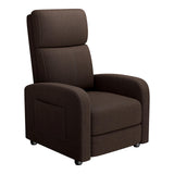 Garvee Recliner Sessel Erwachsene Ergonomisch Verstellbar Mit Seitentasche Wohnzimmer Heimkino Sofa Hohe Rückenlehne Gepolsterter Sitz - F36-19 Braun