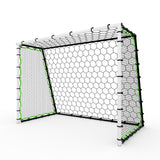 Garvee 3-in-1 Fußball Rebounder Tor 7x5ft, Wetterfest, Stahlrahmen, Rückprallnetz Für Garten & Training, Ultra-Reaktionsschnell - Schwarz