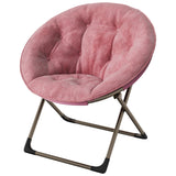 Garvee Saucer Chair Lounge-Stuhl, Oversized Faltbar mit Goldrahmen, Altrosa für Schlafzimmer & Wohnzimmer - Altrosa