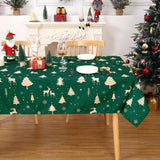Garvee Weihnachtlicher Tischläufer mit Hirschmotiv Wasserdicht Waschbar 137 × 200 cm für Innen- und Außenbereich Dekorativ, Grün - Grün