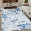 Garvee Moderner Abstrakter Teppich Waschbarer Teppich für Wohnzimmer und Schlafzimmer 120 x 170 cm Blau