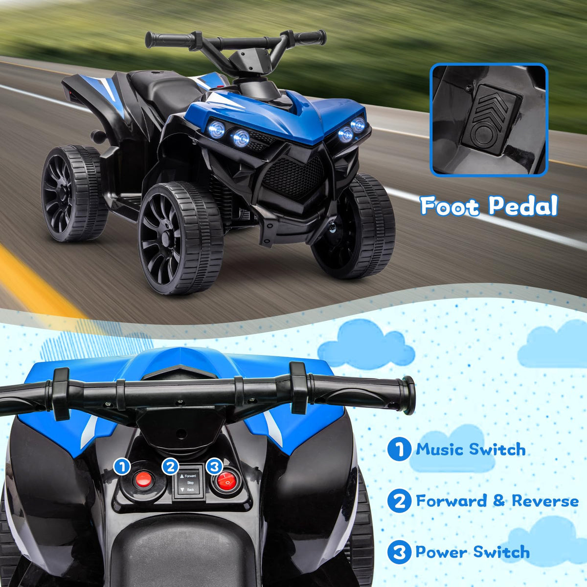 Quad électrique à commande simplifiée
