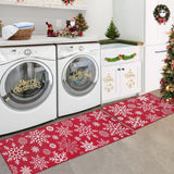 Garvee Weihnachtliche Antirutsch-Küchenteppiche 2er Set Polyester Rutschfest Für Küche & Flur 40x60+40x120 cm