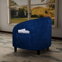 Garvee Velvet Club Chair, U Rückenlehne, Gepolstert, Retro, Für Wohnzimmer & Schlafzimmer