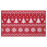 Garvee Xmas Boho Weihnachts-Fußmatte Innen Außen 40 x 60 cm Maschinenwaschbar Rutschfest Schneeflocke Rentier Bauernhaus Weihnachtsbaum Fußmatte
