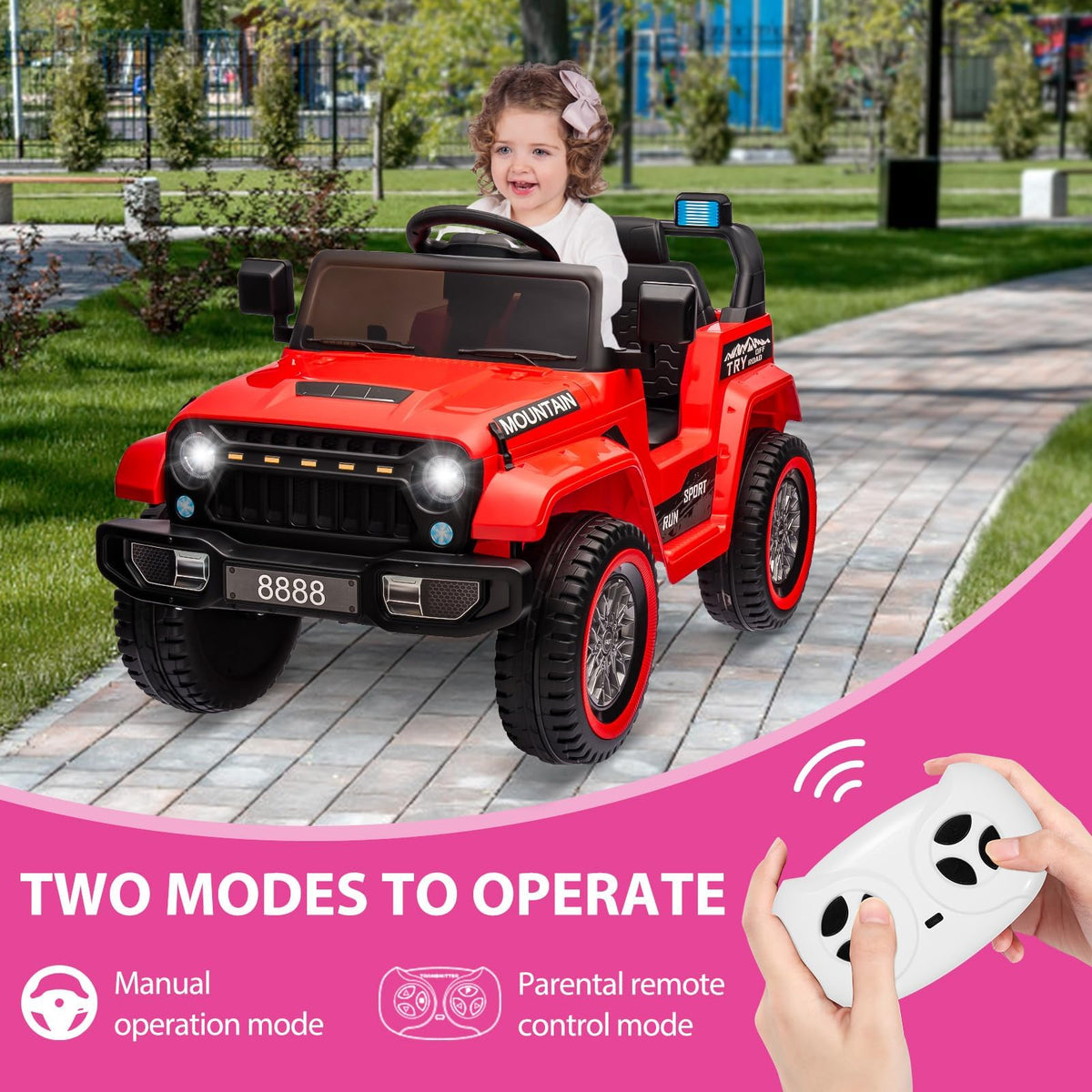 Kinder Elektroauto mit 2,4 GHz Elternfernbedienung