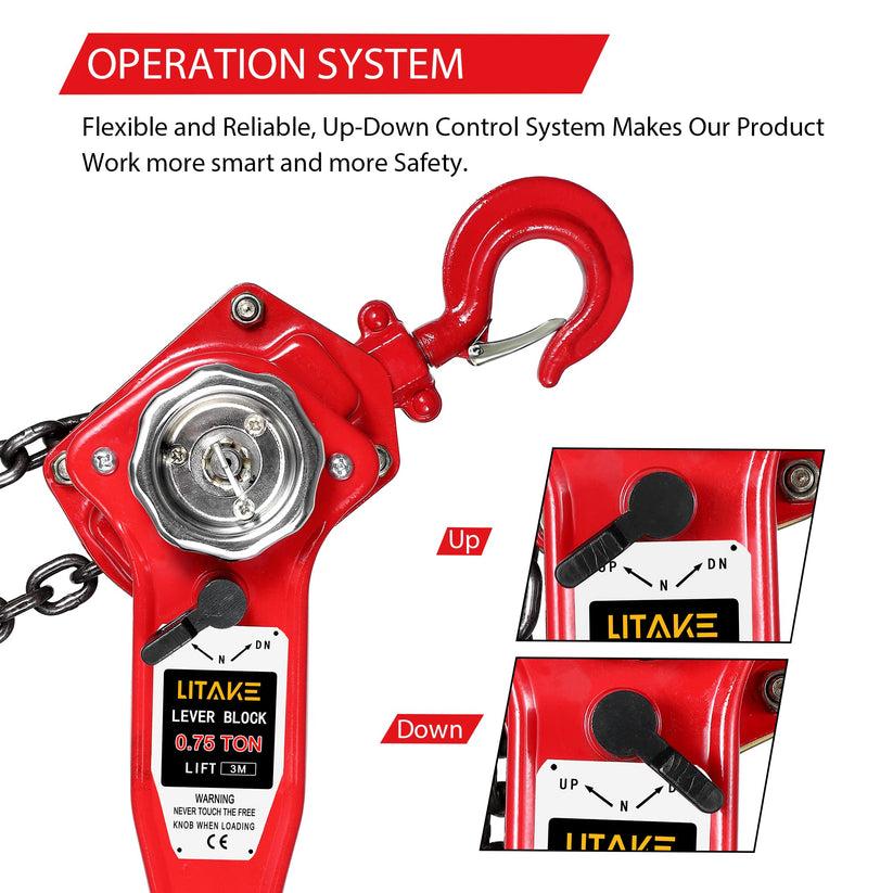 Hebelkettenzug im Einsatz