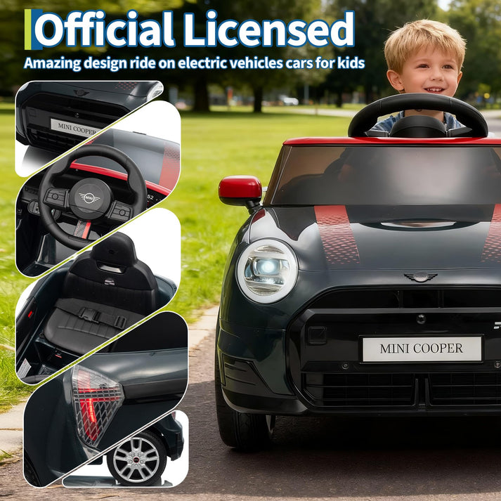 MINI Kinder-Elektroauto mit abriebfesten Reifen für Pflaster, Wiese, Beton und Kieswege