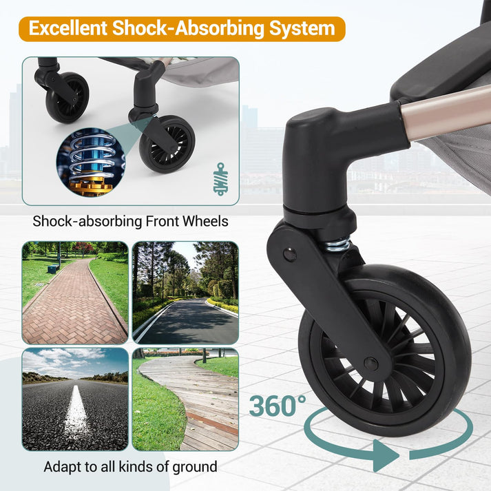 Sicherheitsfeatures wie 5-Punkt-Gurt