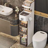 Garvee Slim Badezimmer Aufbewahrungsschrank Wasserdicht Mit Rollen, Schmaler Kunststoff Organizer Für Küche Und Schlafzimmer, Transparent, Kompakt