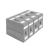 Garvee 4 Stück Unterbett Aufbewahrungsbox Mit Deckel, Bettwäsche Organizer, Grau, Flexibles Design, Staubschutz, Großzügig - Grau
