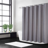 Garvee Duschvorhang 239 × 198 cm, Polyester, Leinenoptik, Hotelqualität, Grau - Grau