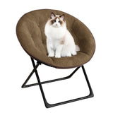 Garvee Saucer Chair Lounge-Stuhl, Oversized Faltbar mit Schwarzer Rahmen, Braun für Schlafzimmer & Wohnzimmer - Braun