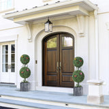 Garvee Künstliche Buchsbaum-Topiary Bäume Set 2, UV-beständig, Realistisch, PE-Material, Garten & Veranda, Grün