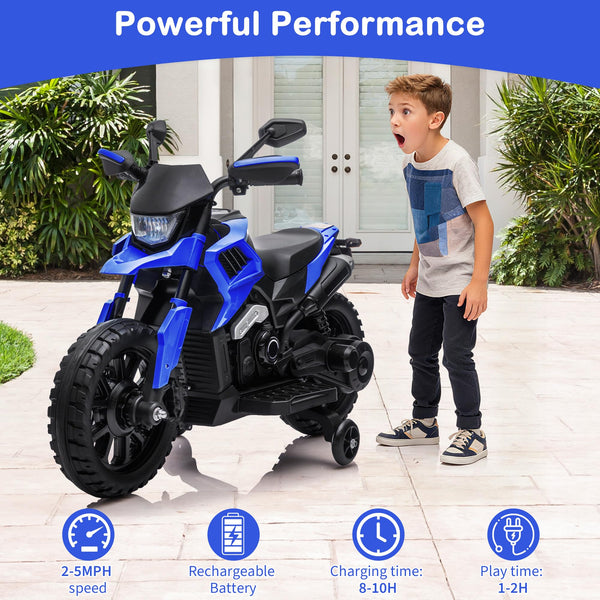 GARVEE Elektrisches Kinder-Motorrad Pink mit Stützrädern, 6V Akku und Geschwindigkeit 2–5 MPH