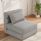 Garvee Klappbares Schlafsofa Memory-Schaum Leinenstoff Vielseitig & Platzsparend Für Wohnzimmer & Büro 78"L x 26.3"W x 6.3"H Beige - beige