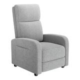 Garvee Relaxsessel Für Erwachsene Ergonomisch Verstellbar Mit Seitentasche Hoher Rücken Breite Armlehnen Gepolsterter Sitz Heimkino Wohnzimmer - F36-15 Hellgrau