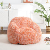 Garvee Sitzsack-Sessel aus Kunstfell, 94 × 96 × 65 cm, mit Armlehne, für Wohnzimmer und Kinderzimmer, Orange - Orange