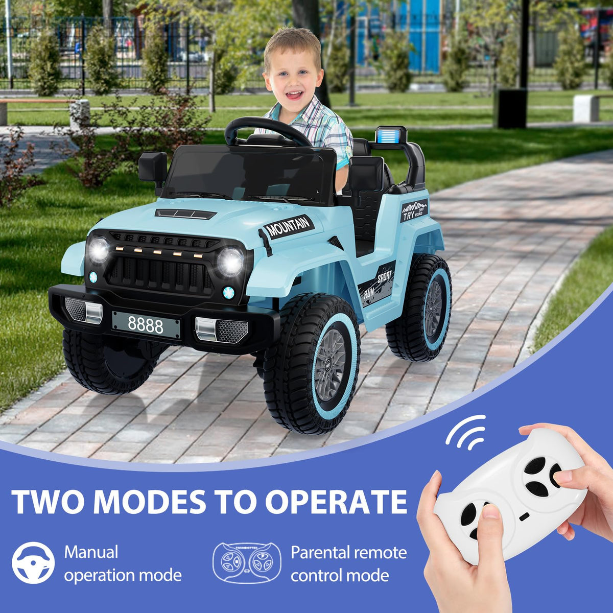 Kinder Elektroauto mit 2,4 GHz Elternfernbedienung