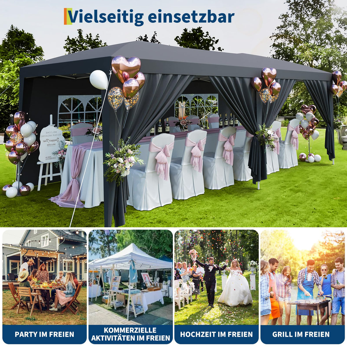 Vielseitige Anwendung für Outdoor Events und Gewerbe