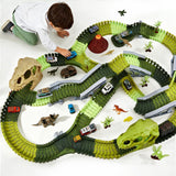 Garvee Dino Slotcar-Rennstrecke Set Für Kinder 3-8 Jahre, 283-Teilig, Dinosaurier-Rennbahn, Bunt - Europe Grün