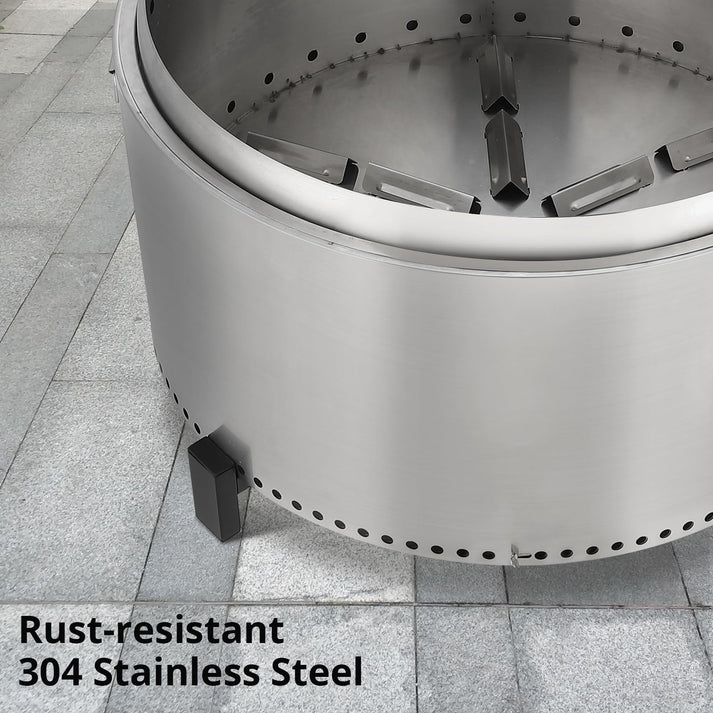 Robuste Feuerschale aus Edelstahl