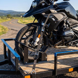 Garvee Grundlegende Eisenhalterung für Motorrad mit stabilem Gestell für Motorradfahrer in Garage oder Werkstatt Schwarz