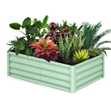 Garvee Rechteckiges Metall Hochbeet 180×90×30 cm – Pulverbeschichtet, Rostfrei für Garten & Outdoor - Grün