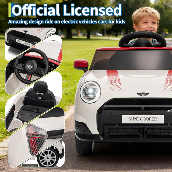 MINI Kinder-Elektroauto mit abriebfesten Reifen für Pflaster, Wiese, Beton und Kieswege