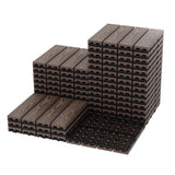 Garvee WPC-Klickfliesen 27er-Set, 30 × 30 cm, wasserfest, UV-beständig und rutschfest, Balkonfliesen für Terrasse und Garten, Kaffeebraun - Kaffeebraun