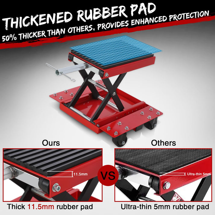 Thickened 11.5mm non-slip rubber pad on the platform