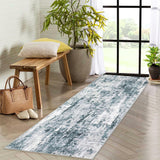 Garvee Abstract Blau/Braun Großflächige Teppiche für Wohnzimmer, Schlafzimmer, Innenbereich, 80 x 150 cm, Blau - Blau